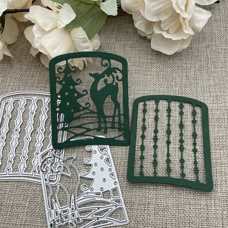 

Christmas deer frame Metal Cutting Dies Stencils For DIY Scrapbooking Decorative Embossing Handcraft Die Cutting Template