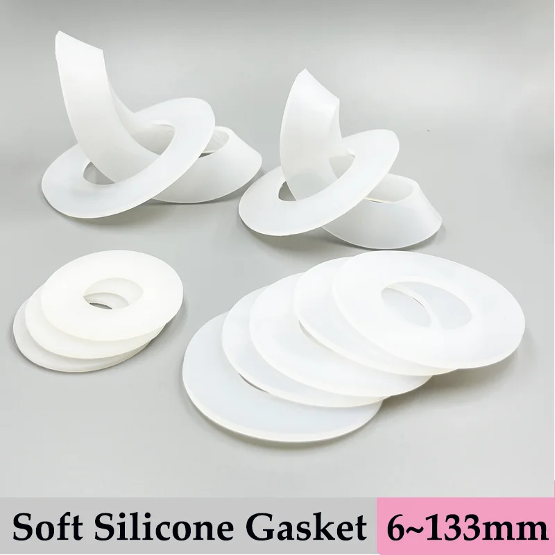 Dichtung aus Silikonkautschuk, rund, flache Dichtung, Wasserleitung, Schraube, Flansch, Unterlegscheibe, hochtemperaturbeständig, weiche, wasserdichte Dichtung, O-Ring