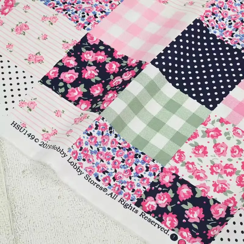 50X110cm الكرتون فلوريت رقيقة 100% نسيج القطن مواد الخياطة للملابس خليط DIY بها بنفسك اللحف التطريز المواد #1