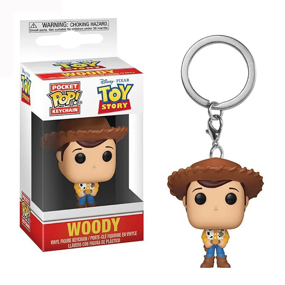 FUNKO POP Anime Toy Story Keychain Popular Doll Woody Buzz Lightyear Model Backpack Pendant Funny Christmas Gifts Toys Keychain