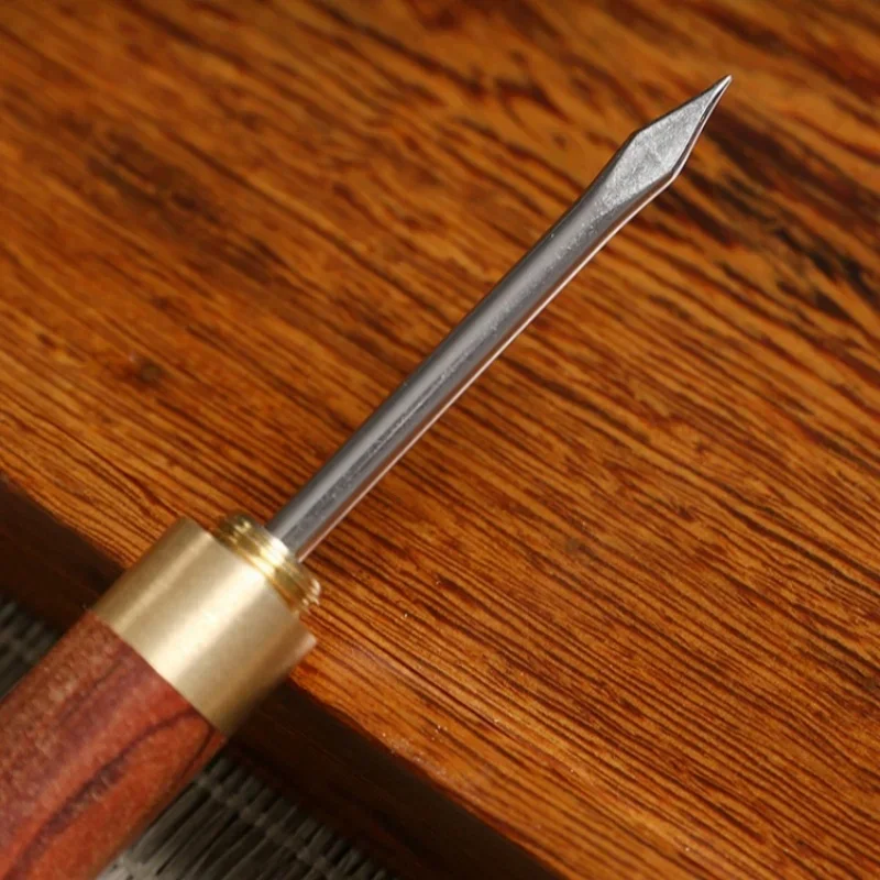 JUSTINLAU Ebony Rosewood Tea Needle Stainless Steel  Solid Wood Handle Durable Pu\'er Tea Loosening Knife Tea Set Accessories