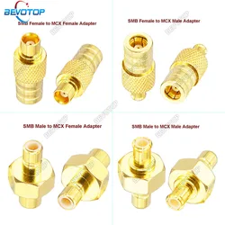2pcs/lot 4 Type SMB to MCX RF Adapter Connectors DBA Car Aerial Adapter MCX to SMB for DAB+ Car Aerial Radio Kenwood Gold Plated