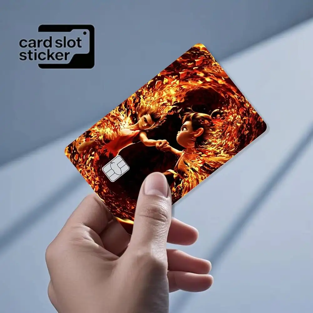 Insane anime N-Ne Zha  Credit Card HD Stickers Small Chip Waterproof Sticker Game Card Decal Gift
