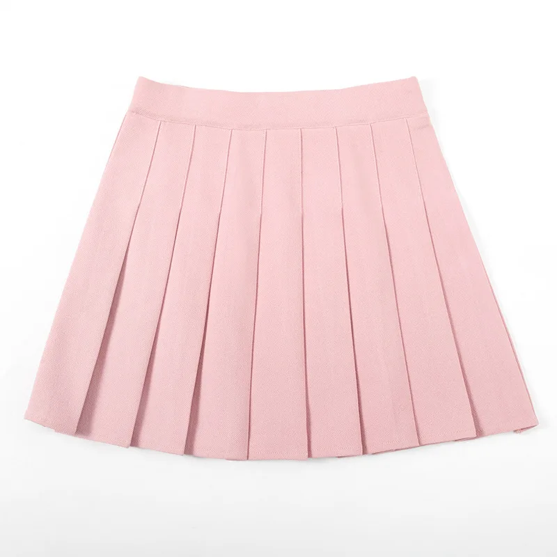 Without Shorts Women Skirts High Waist A-Line Woman Pleated Skirt Summer Fashion Female Mini Harajuku Ladies Short