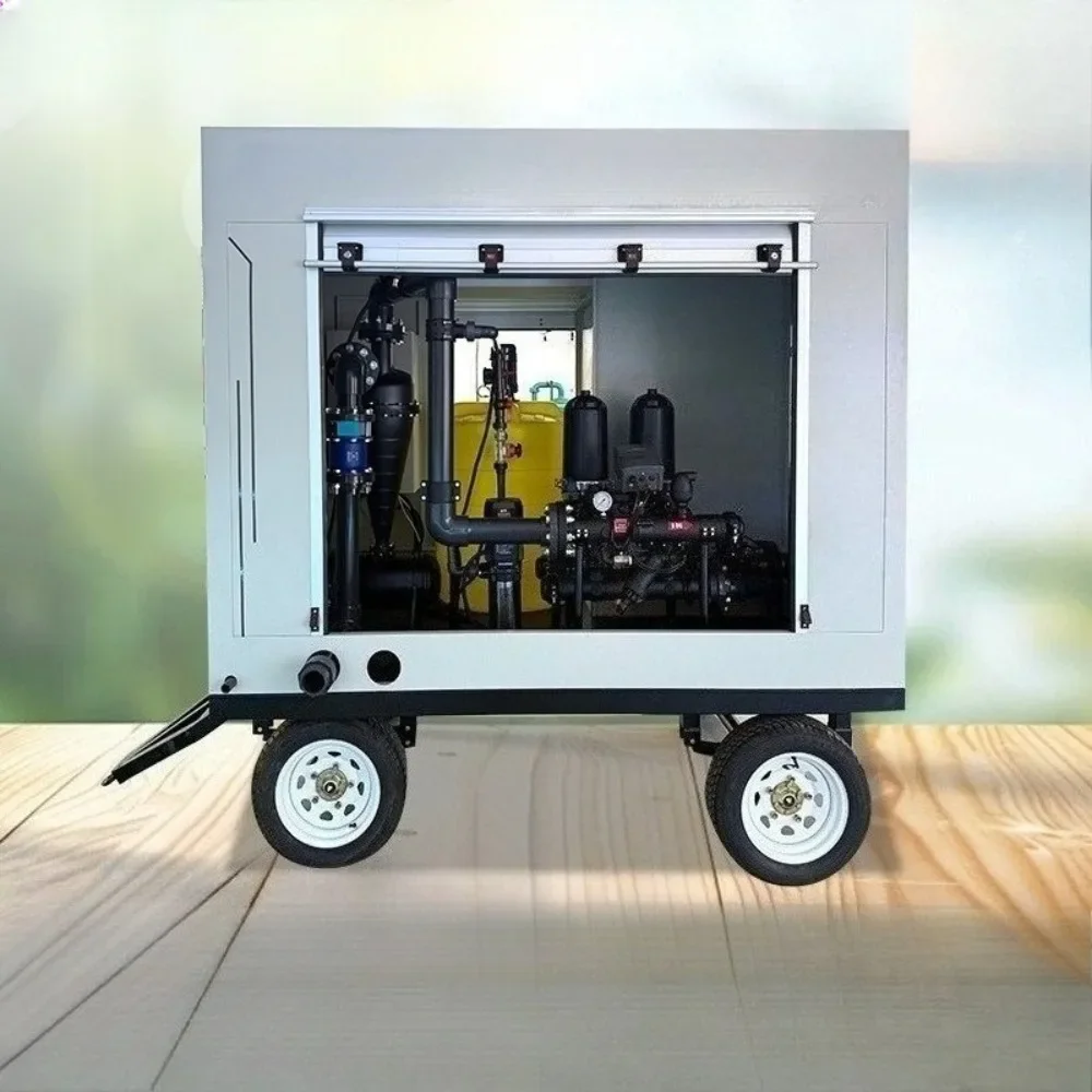Smar Mobile Irrigation Head Pump House, Agricultural Filtration Water Integration System Mobile Irrigation and Fertilization