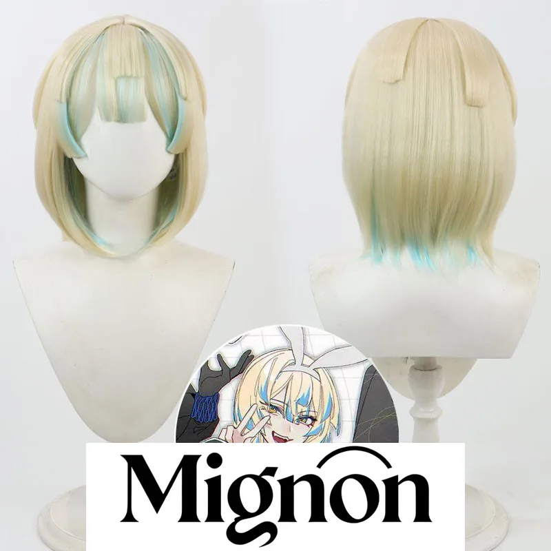 

VTuber Hachi Mai Nari Female Version cosplay wig multi-color highlights silicone scalp Halloween gift