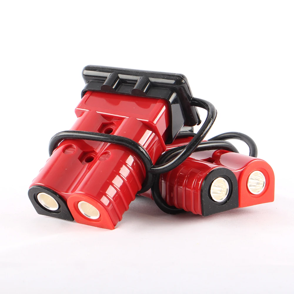 

350A High Current Power Double Pole Quick Connect/Disconnect Battery Connector Plug Kit with Soft Dust Cap & Rubber Sealing Plug
