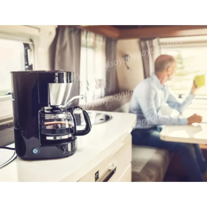 RV 12V Portable Coffee Machine 24V American Coffee Kettle Fast Business Vehicle