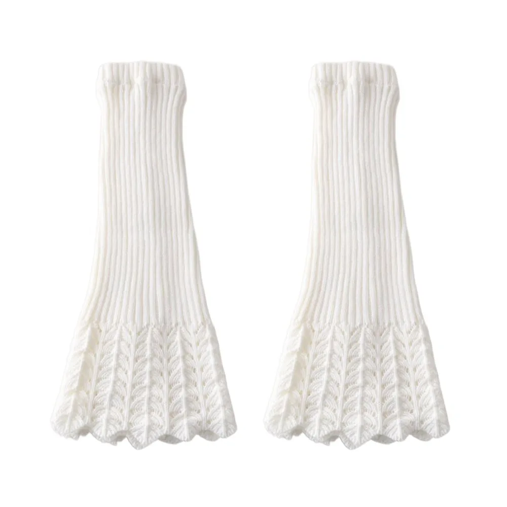 

Comfortable Y2K Women Knitted Leg Warmers Sweet Solid Color Girl's Boots Heap Socks Soft Mid-Calf Women's Foot Cover JK Uniform