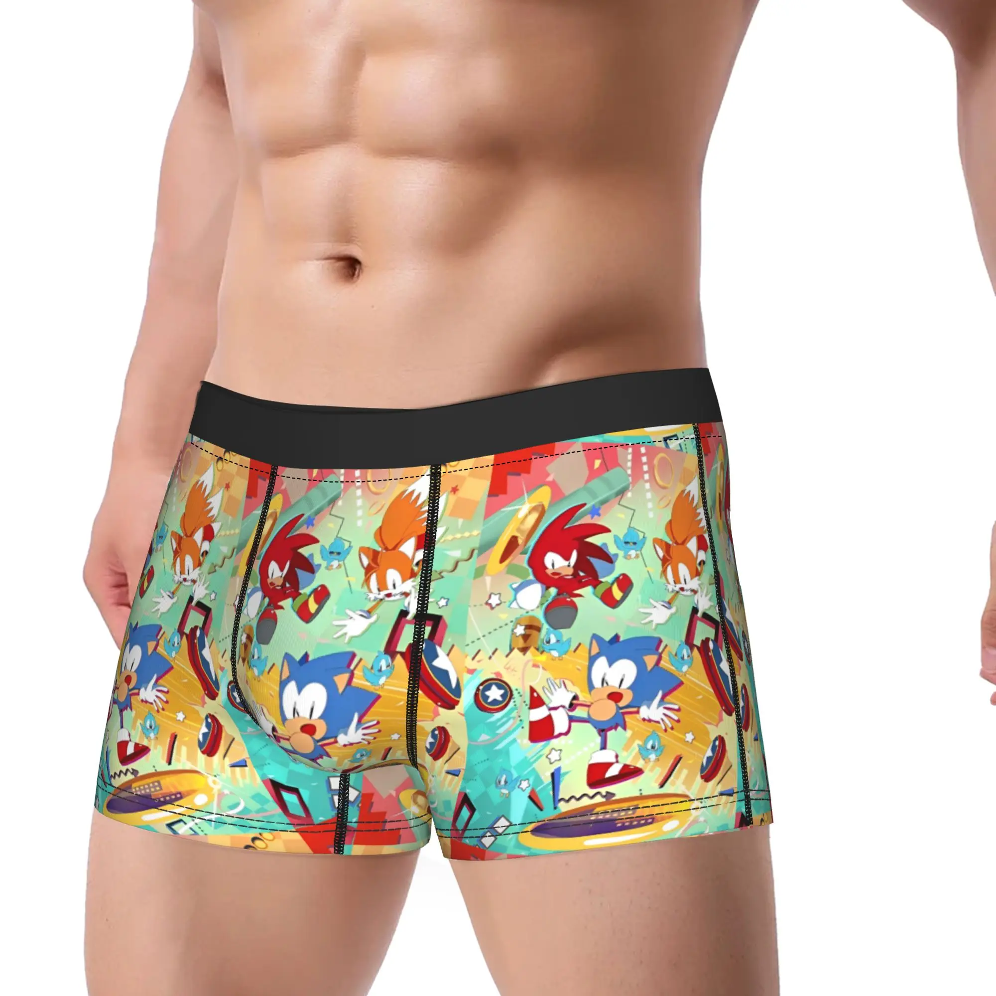 

Теневой ежик, аниме, мужское нижнее белье, трусы-боксеры, шорты, забавные мягкие трусы для Homme, большие размеры