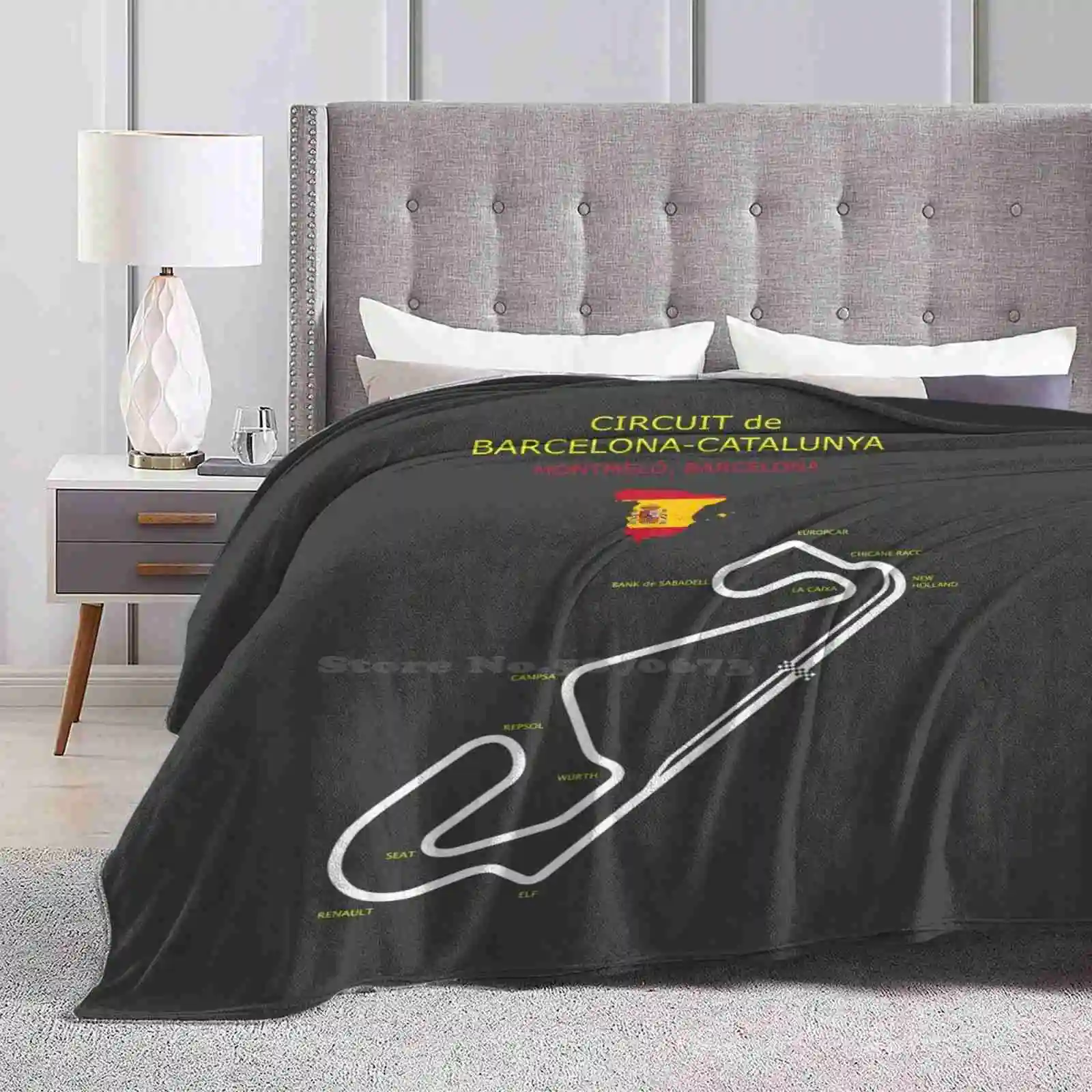 The Circuit De Catalunya All Sizes Soft Cover Blanket Home Decor Bedding Circuit De Catalunya Grand Prix Circuit Spain