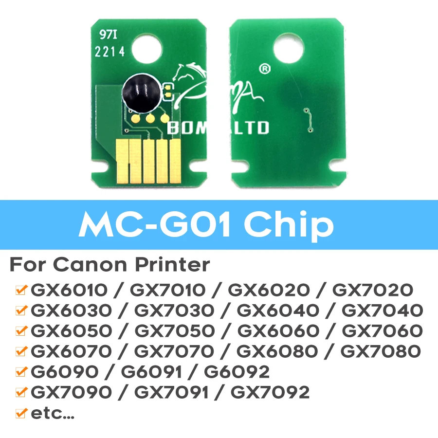 10 PCS MC-G01 Maintenance Tank Chip For CANON GX6010 GX6020 GX6030 GX6040 GX6050 GX7010 GX7020 GX7030 GX7040 GX7050 GX7070 7055