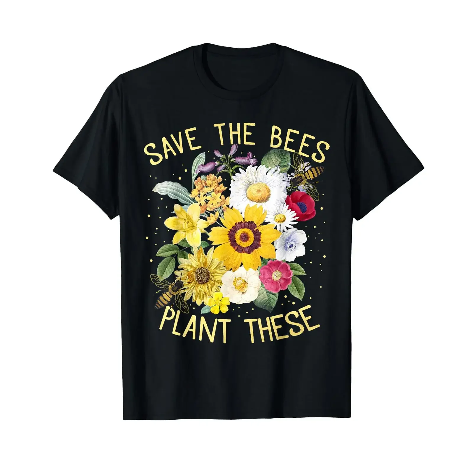 Save The Bees Plant These T Shirt Honey Flowers Environmental vintage Washed graphic Stretched Casual Soft Stylish Versatile