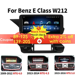 2Din AI Carplay Android Auto Car Radio For Mercedes Benz W212 NTG 4.0 4.5 5.0 2009-2016 E-Class E200 E230 E260 E300 S212 4G GPS