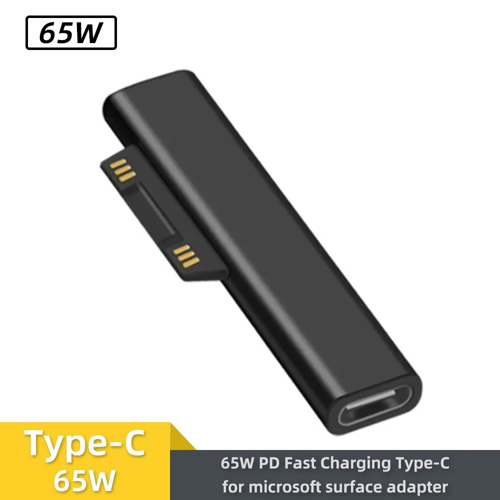65W PD Fast Charging USB C Power Supply For Microsoft Surface Pro X 8 7 6 5 4 3 Go Book Converter Charger For Microsoft Surface