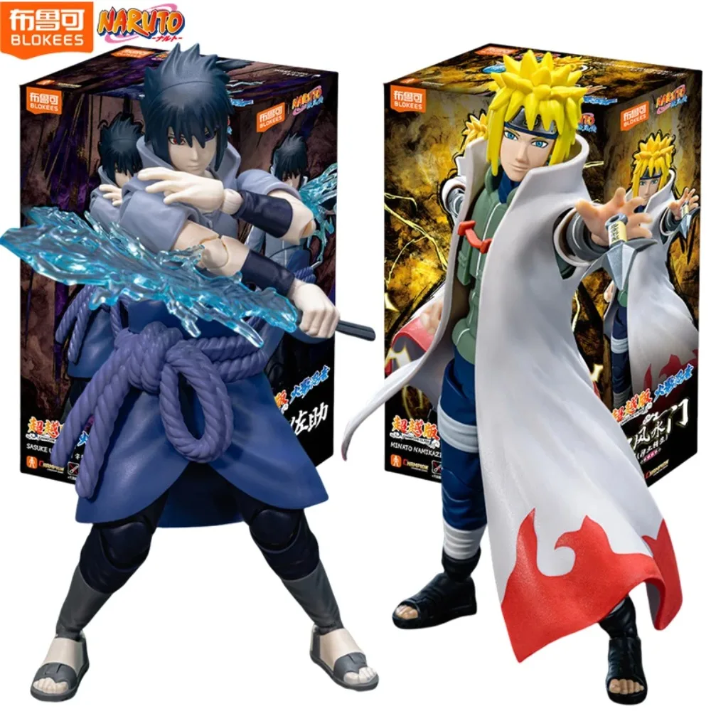 

In Stock BLOKEES Original NARUTO Uchiha Sasuke Namikaze Minato CHAMPION CLASS Series Golden Flash‌ Assembled Action Figures Toys