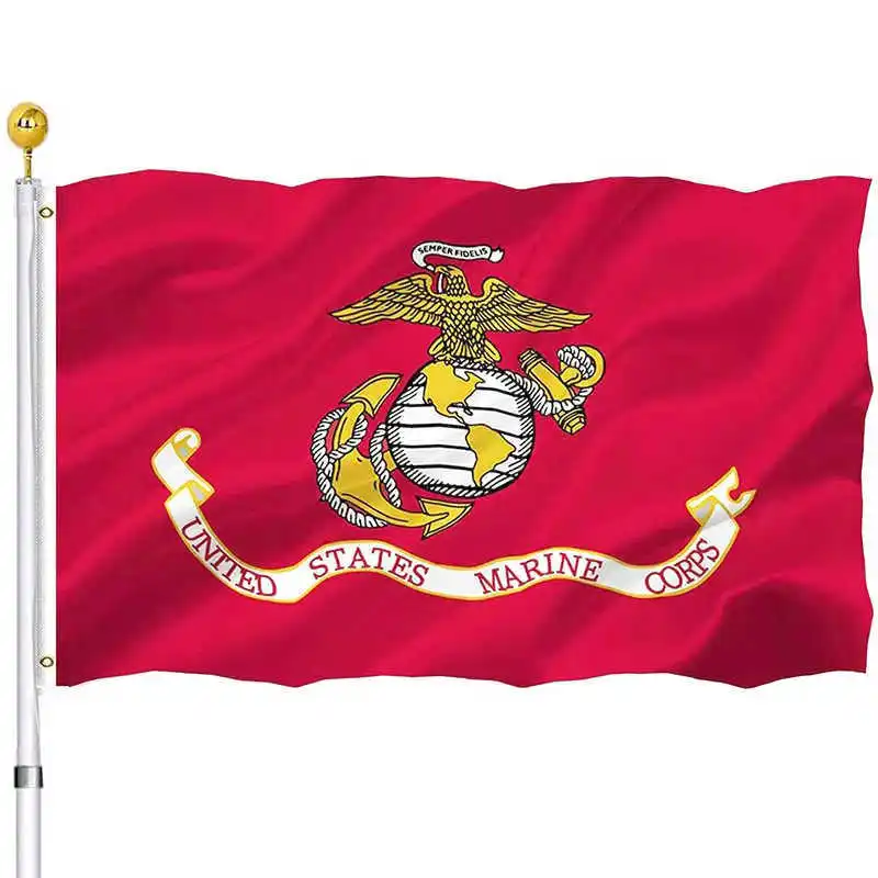 USMC Flag US Marine Corps 3x5 Feet Hanging Flying Home Party Decorative 90x150cm American Army Flags And Banners United States