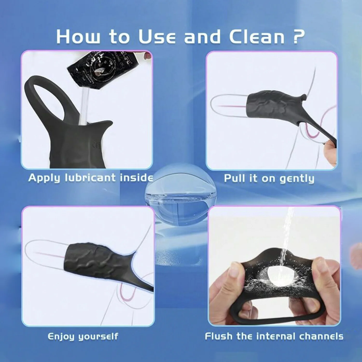 Electric Vibrator Penile Sleeve with Delay Ring And Locking Mechanism Male Sexual Toy for Enhanced Pleasure