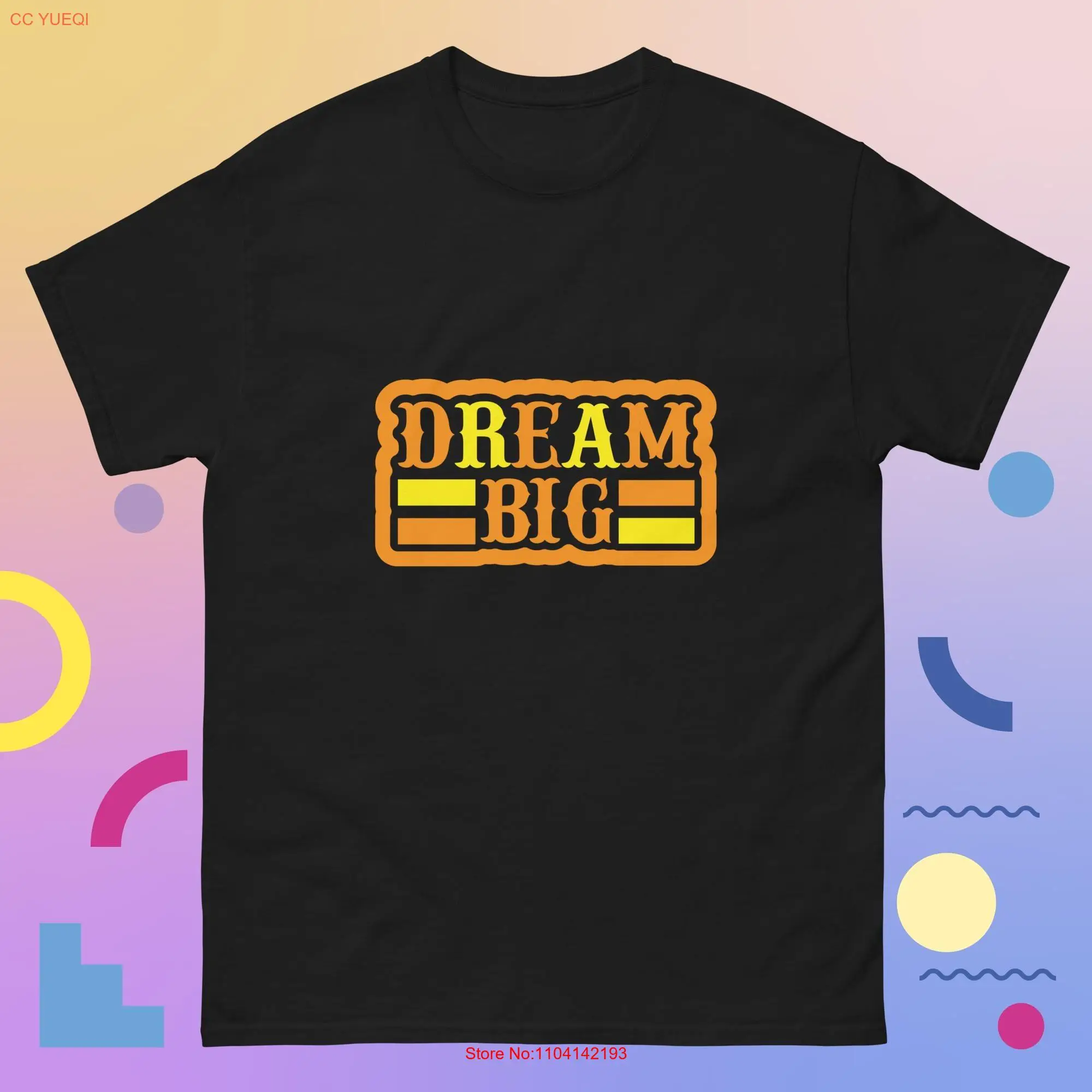 Dream Big T shirt Inspirational Message Jersey  Casual Wear Perfect for Visionaries and Dreamers Charming Design