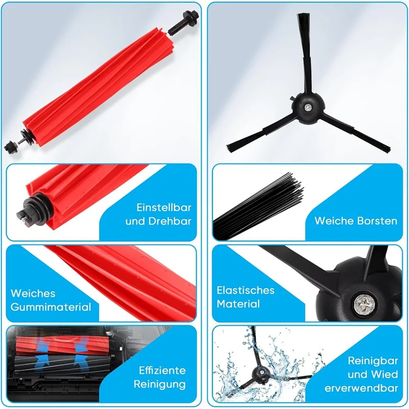 

AC93-для Roborock S8 Pro Ultra/S8/S8 +/S8 Plus, детали для пылесоса, основная боковая щетка, фильтр Hepa, швабра, тканевые мешки для пыли