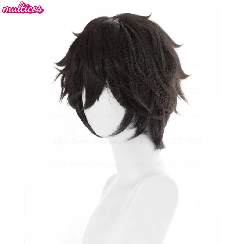 High Quality Game P5 Amamiya Ren Cosplay Wig Short Black Kurusu Akira Cosplay Heat Resistant Synthetic Hair Anime Wigs + Wig Cap