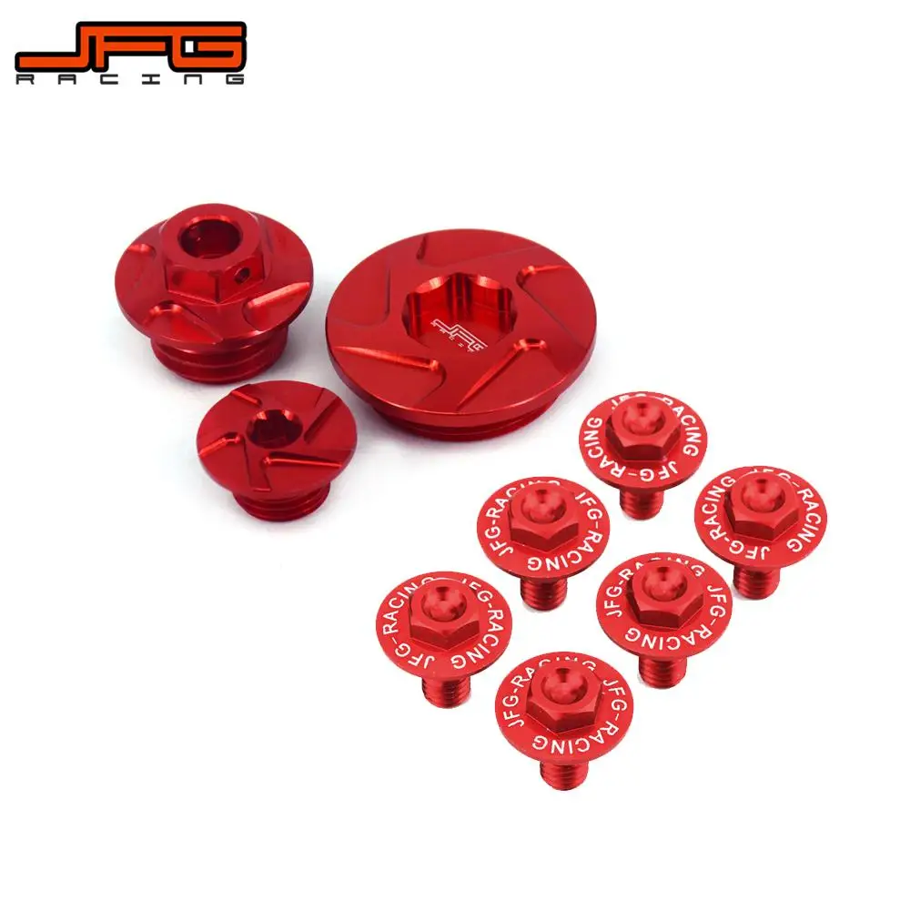 

Motorcycle CNC Fork Guard Engine Timing Oil Filter Plugs Bolts Set For Honda CRF250R CRF450R CRF450X CRF 250 450 R X 2002-2017