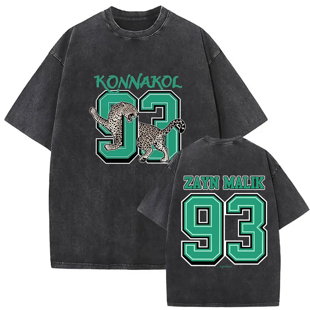 Vintage Washed Zayn Malik The KONNAKOL Tour 2026 Print T-Shirts Herren Damen Harajuku Fashion Oversized Baumwoll-T-Shirt Streetwear – Detail 3