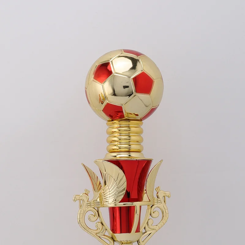 Football trophy custom-made award for the best goal scorer in children's football, basketball and badminton competitions