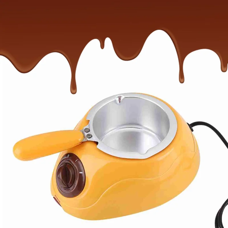 Olla para Derretir Chocolate, Máquina Calentadora de Chocolate Ajustable, Mini Olla Eléctrica para Fondue, para Fresas, Malvaviscos y Bocadillos