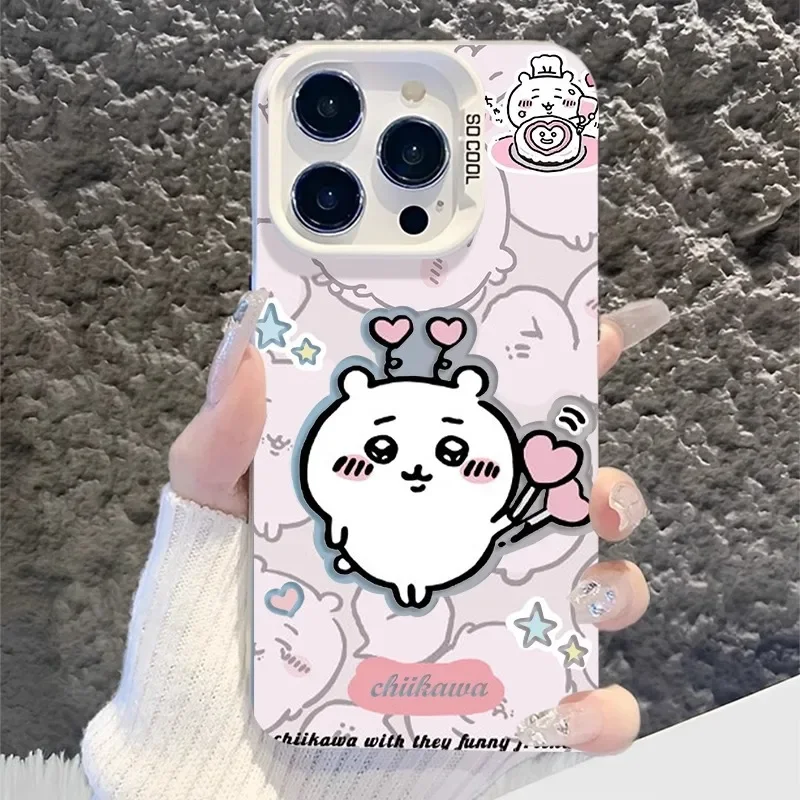 

Kawaii Chiikawa IPhone Case for 16 pro Max Cartoon animes Case For Ipone 15 14 Plus Phone Case Apple 13 12 Pro Protective Cover
