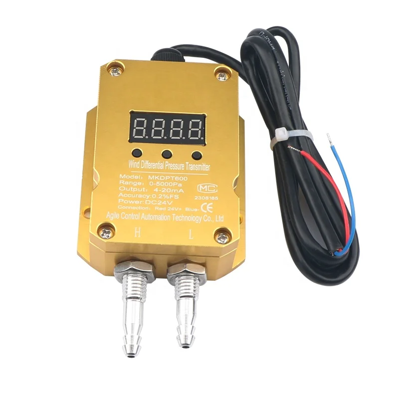 RS485 LED 0-10V 4-20mA Wind Speed Sensor Digital Wind Anemometer Micro Differential Pressure Transmitter for HVAC