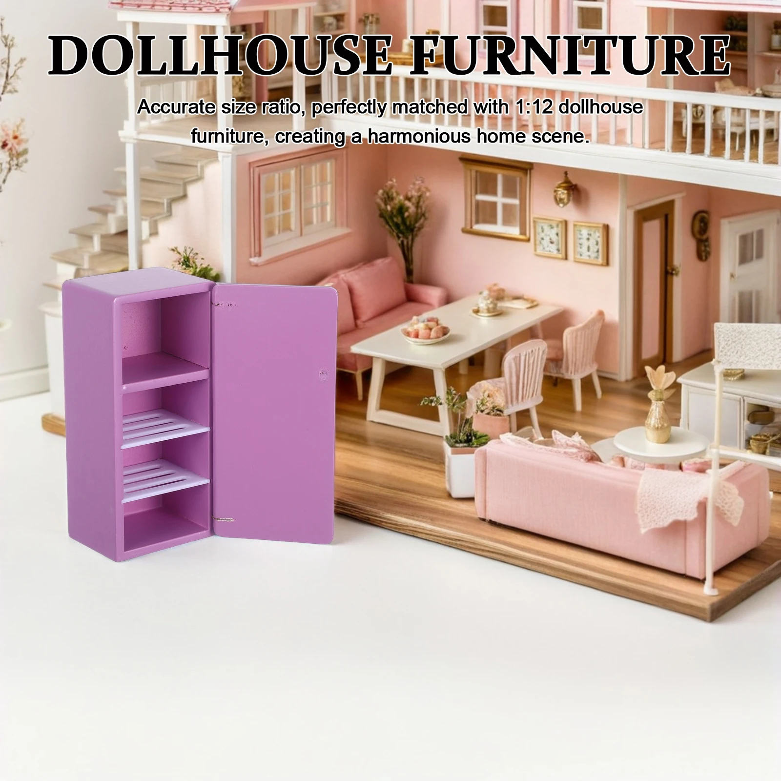 Mini réfrigérateur modèle maison de poupée meubles pour salon jouet accessoire salle à manger réfrigérateur
