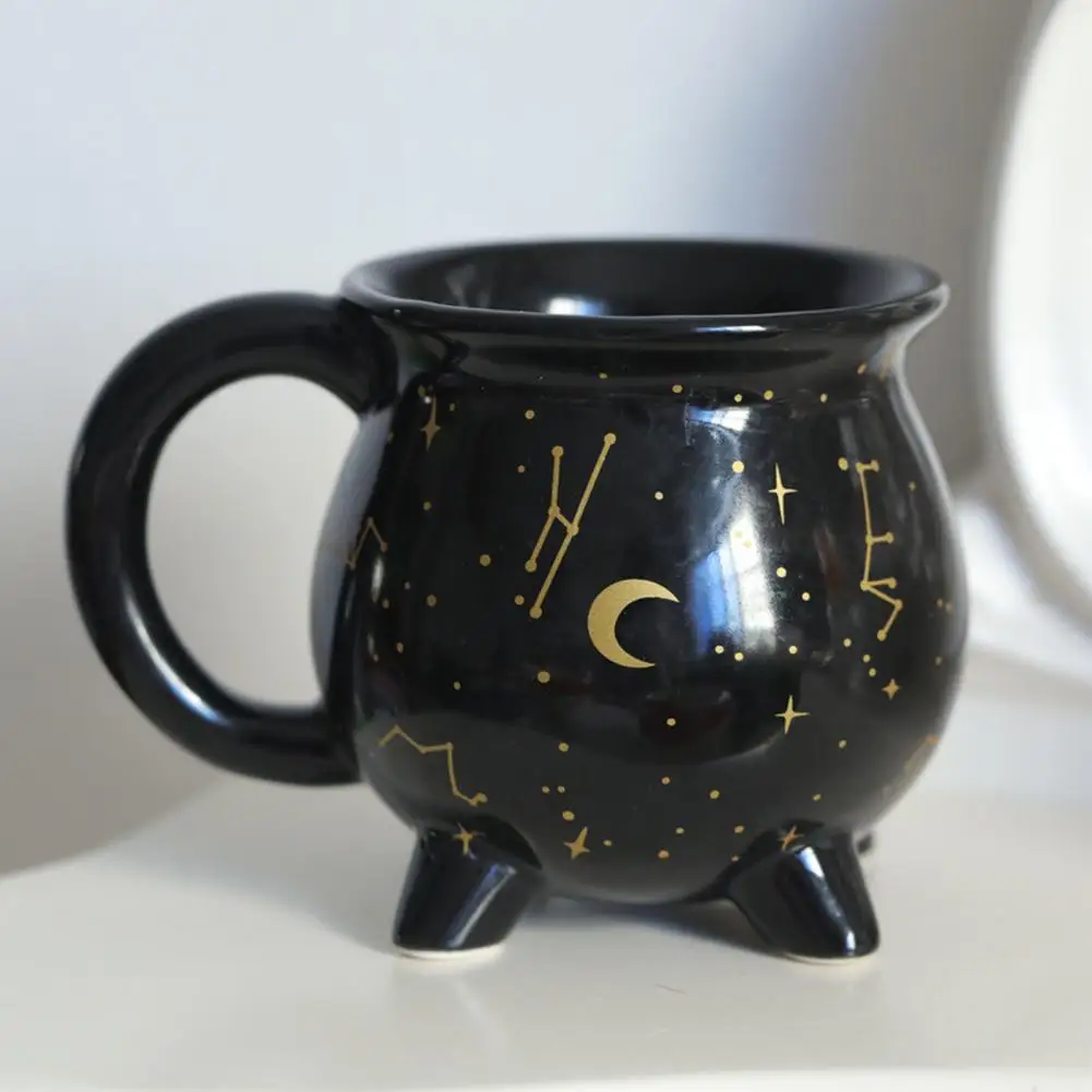 Unique Ceramic Mug Constellation Symbol Mug Witchy Cauldron Coffee Mug Set Constellation Tea Cups for Halloween Gifts for Family