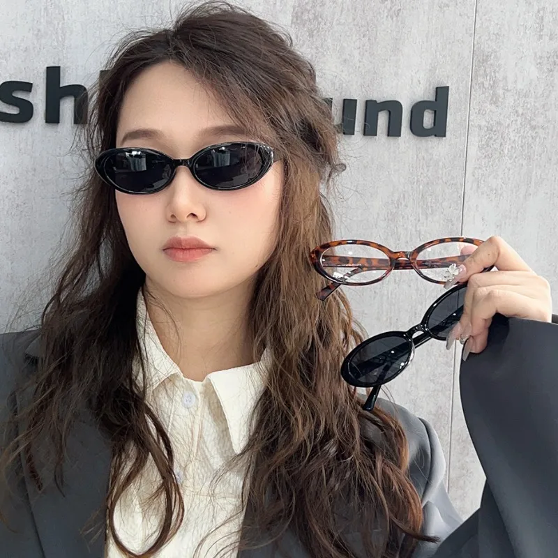 Vintage Oval Sunglasses 2024 Men Luxury Brand Designer Small Oval Sun Glasses Retro Fashion Women Sun Glasses Oculus Goggles