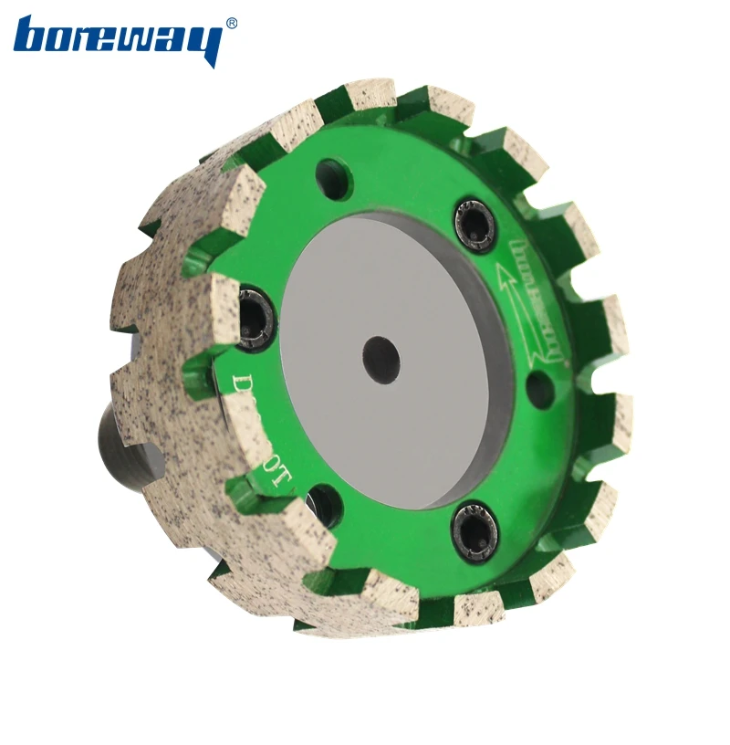 

Boreway D90*30T*50H CNC Continuous Super Duty Standard Stubbing Wheels With 60mm Or 78mm Alex Wheel Adapter For Grinding Stone