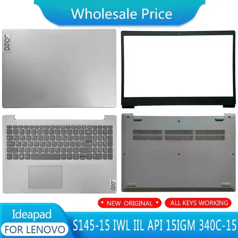Imagem -01 - para Lenovo Ideapad S14515 Iwl Iil Api 15igm 340c-15 Portátil Lcd Capa Traseira Moldura Frontal Superior Apoio para as Mãos Case Inferior Teclado Novo para lenovo ideapad s14515 iwl iil api 15igm 340c 15 portatil lcd capa traseira moldura frontal superior apoio para as maos case inferior teclado novo 01
