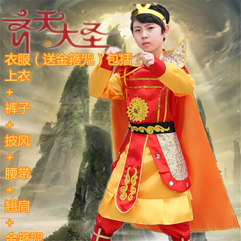 Journey to the West Sun Wukong Cosplay Costumes For Boys Monkey King Clothing Halloween Carnival Funny Party Animal Costume view 3