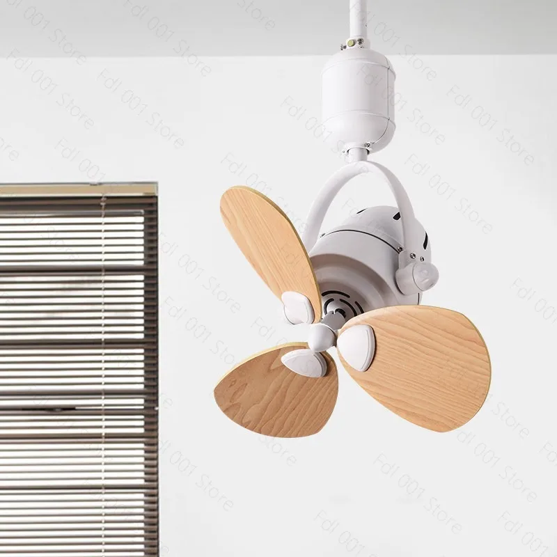 Small Ceiling Fan with A Moving Head Industrial Bar Wall Mounted Dual-purpose Large Air Volume Lightless Ceiling Fan