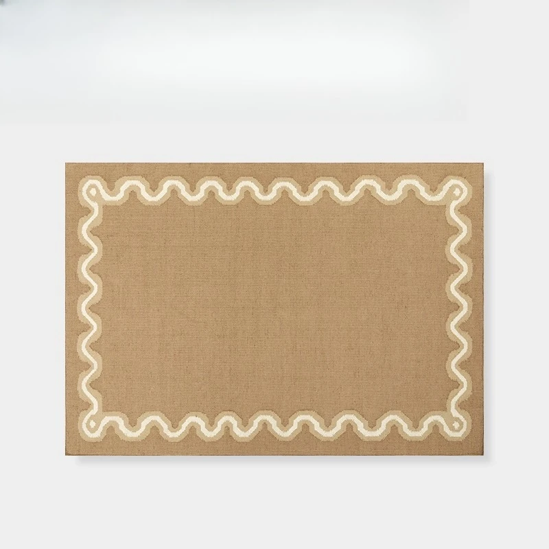 

French wool carpet living room sofa handmade light luxury high-end sense medieval plain color home bedroom bedside blanket