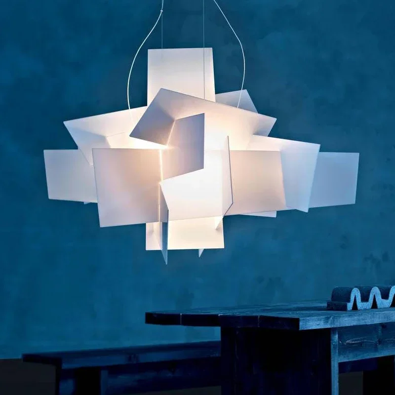 Imagem -02 - Réplica Nórdica Foscarini Lâmpada Grande Bang Empilhamento Criativo Luzes Pingente Arte Decoração Vermelho Branco Led Suspensão Luminária