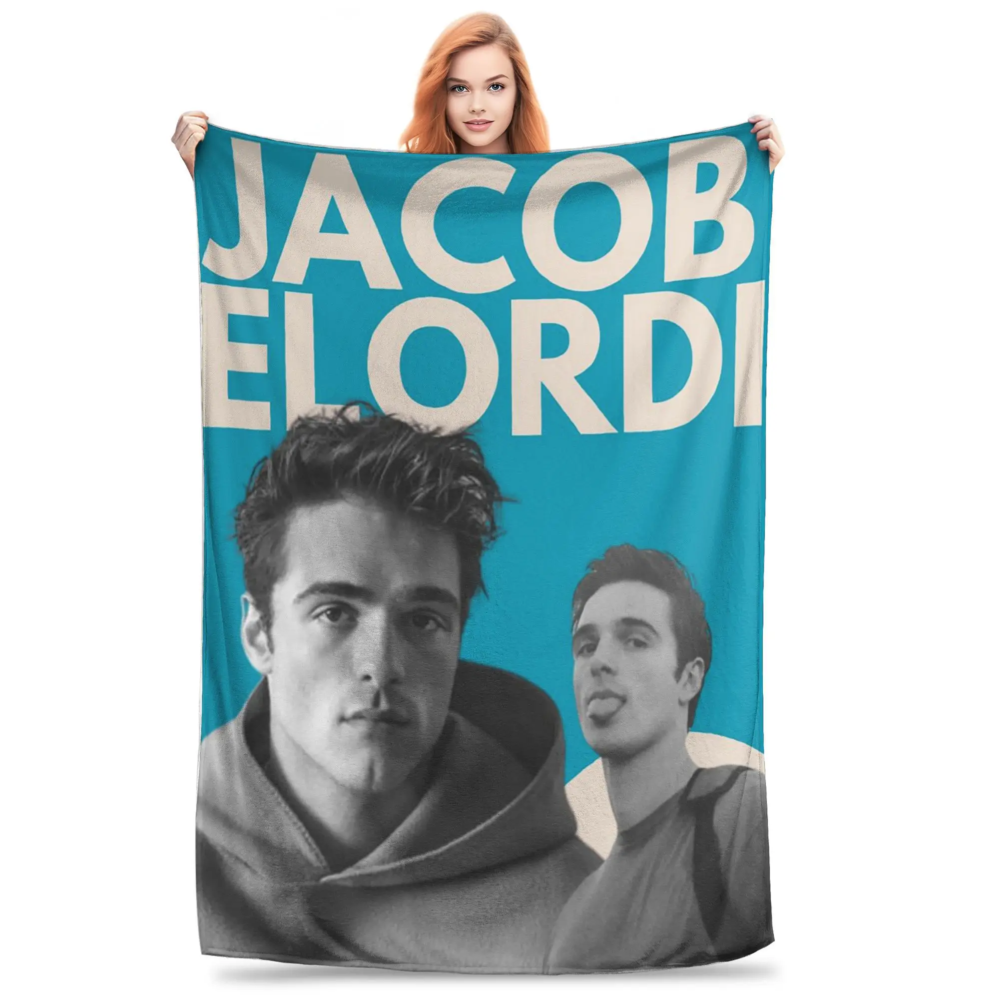 

Фланелевое одеяло Jacob Elordi, австралийский актер, теплые плюшевые одеяла, мягкое покрывало для кровати, гостиной, дома, пикника, дивана