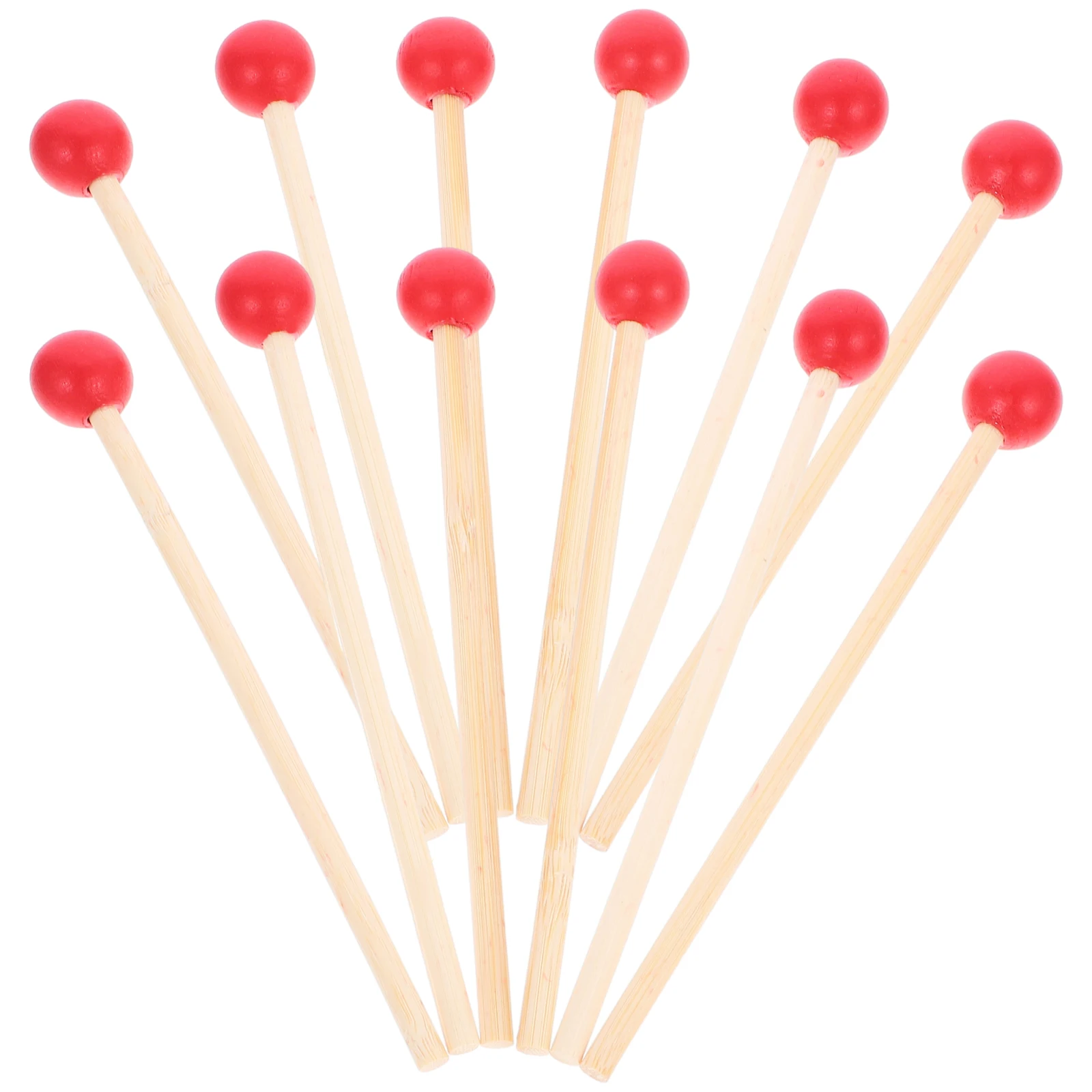

12 Pcs Wooden Piano Hammer Children Drumsticks Percussion Instrument Toddler Musical Instruments