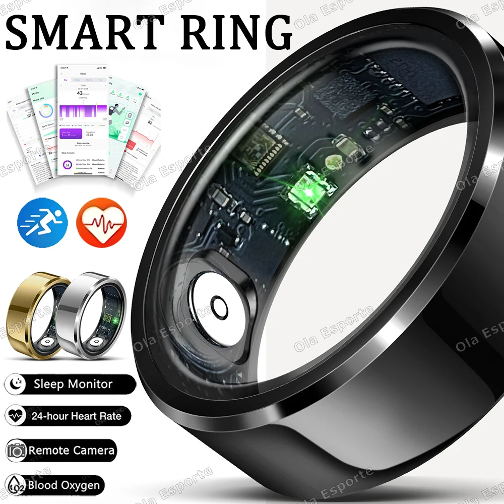 

2025 New Smart Ring Man Women Heart Rate Sleep Monitoring ring IP68 & 5ATM Waterproof Multi-sport Mode Smartring For Android IOS