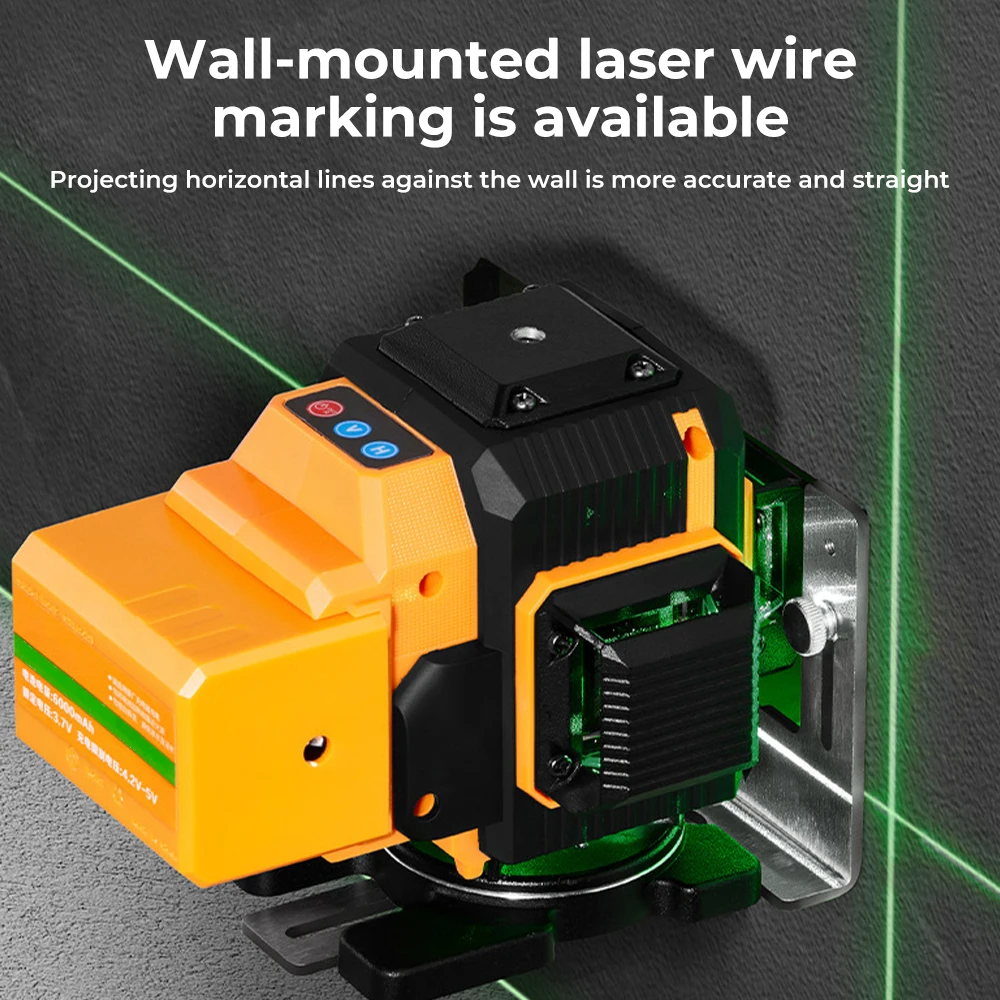 Stainless Steel Laser Level Holder, 4-Side Adjustable Laser Level Wall Bracket Suitable for levels with 5/8 and 1/4 interfaces