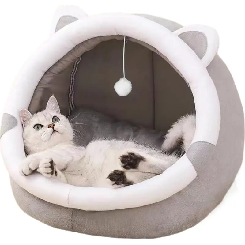 Abnehmbares Und Waschbares Haustierbett Katzennest Warmes Tiefschlaf-Komfort-Katzenbett Haustierzelt Gemütliche Höhlenhöhle Kleine Hundematte Weiches Katzenhaus Sf1640Ec102A44D7E876Df870D1C9848Dl