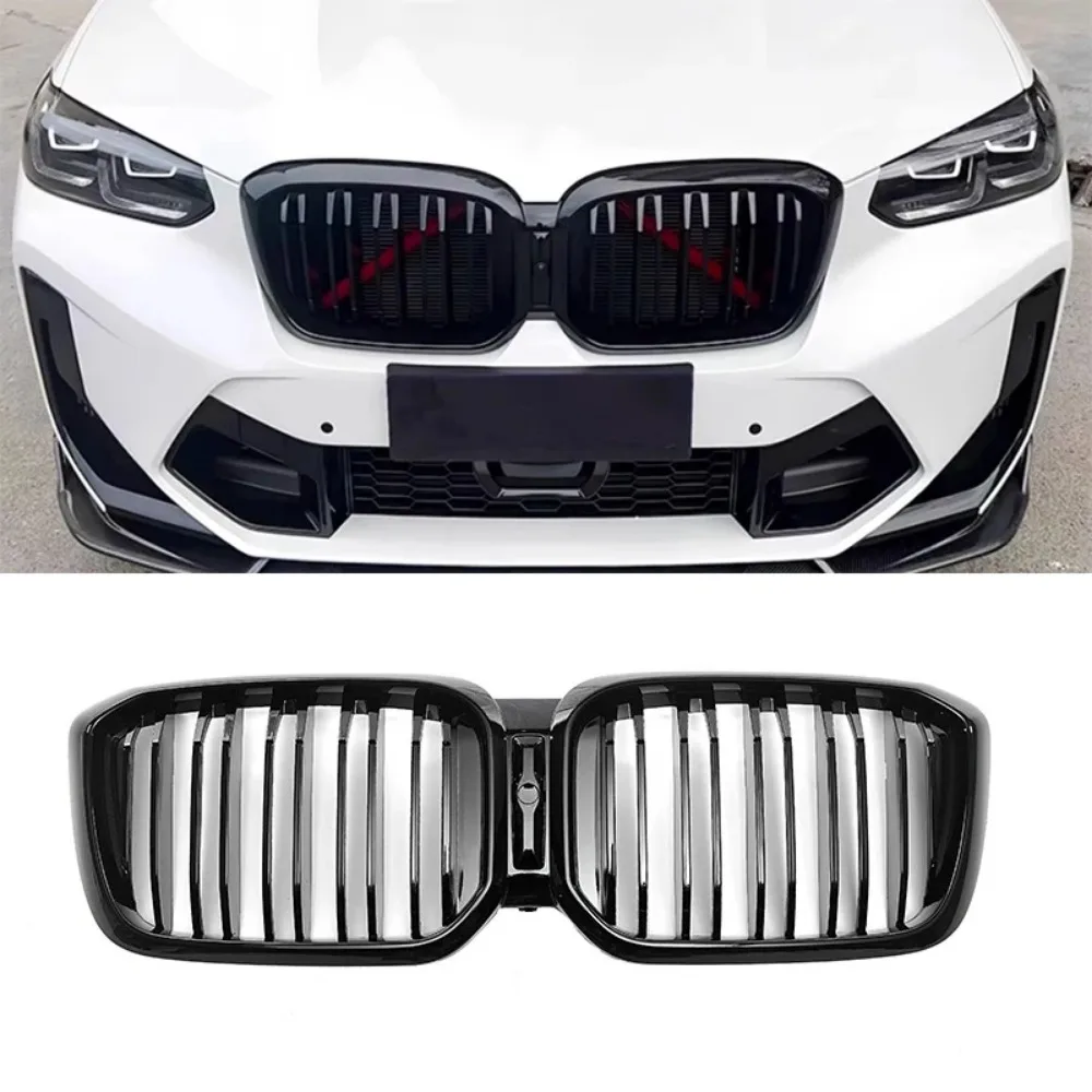 

Front Radiator Kidney Bumper Grille Accessories For BMW X3 G01 X4 G02 LCI 2022 2023 2024 Gloss Black Grill Body Kit