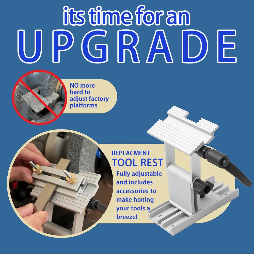 Regulowane narzędzie do ostrzenia Wanxiang Sharpener Rest Jig Rest Sharpening Jig do 6-calowych lub 8-calowych ręcznych szlifierek stołowych i szlifierek — zdjęcie 5