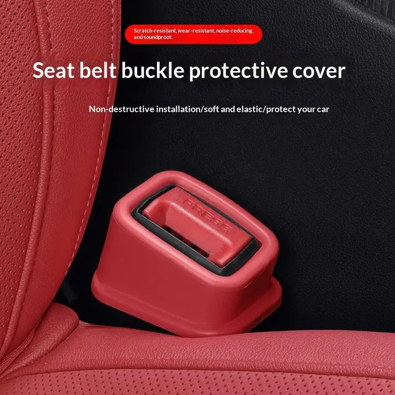 

【MO】1/4Pcs Safety Belts Lock Buckle Fixing Anti-Slip Silicone Holder Car Seat Belt Slot Fixer Auto Interior Decor Accessories