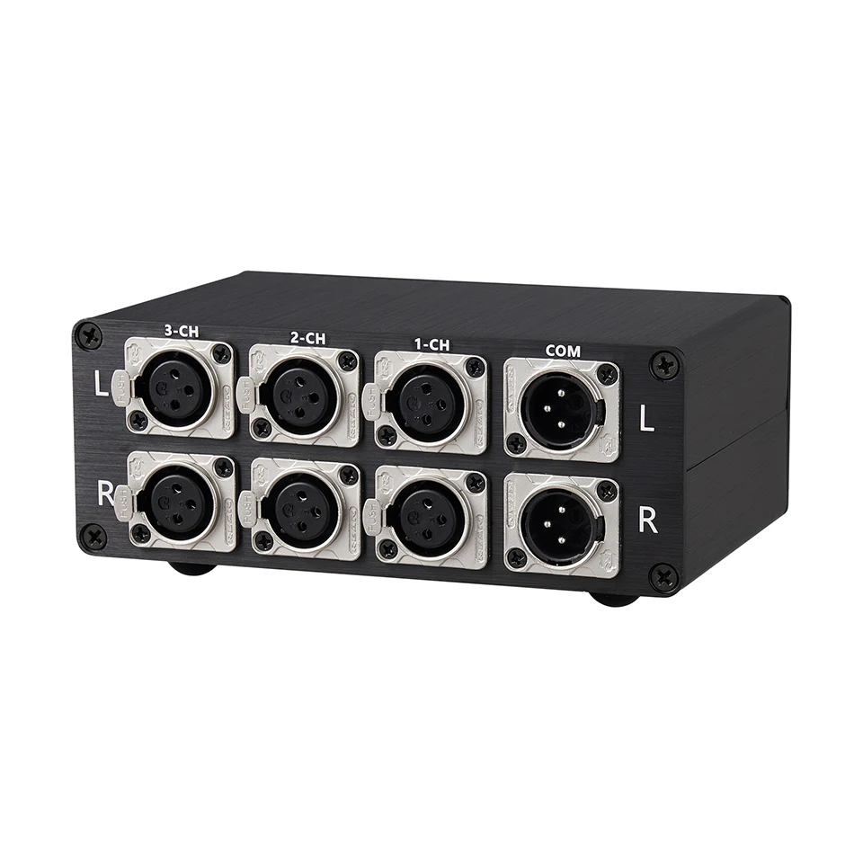 Аудиопелектор для балансировки источников и усилителей сигнала, 3-канальный XLR HiFi, для компакт-дисков, DVD, радио, декодеров от 1 до 3 (выхода 3 в 1)