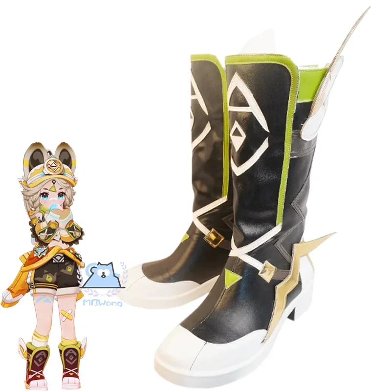 

FC6Genshin Impact Kachina Cosplay Shoes Boots Kachina Outfit For Halloween Party Prop Role Play Adult Customization@FC8！